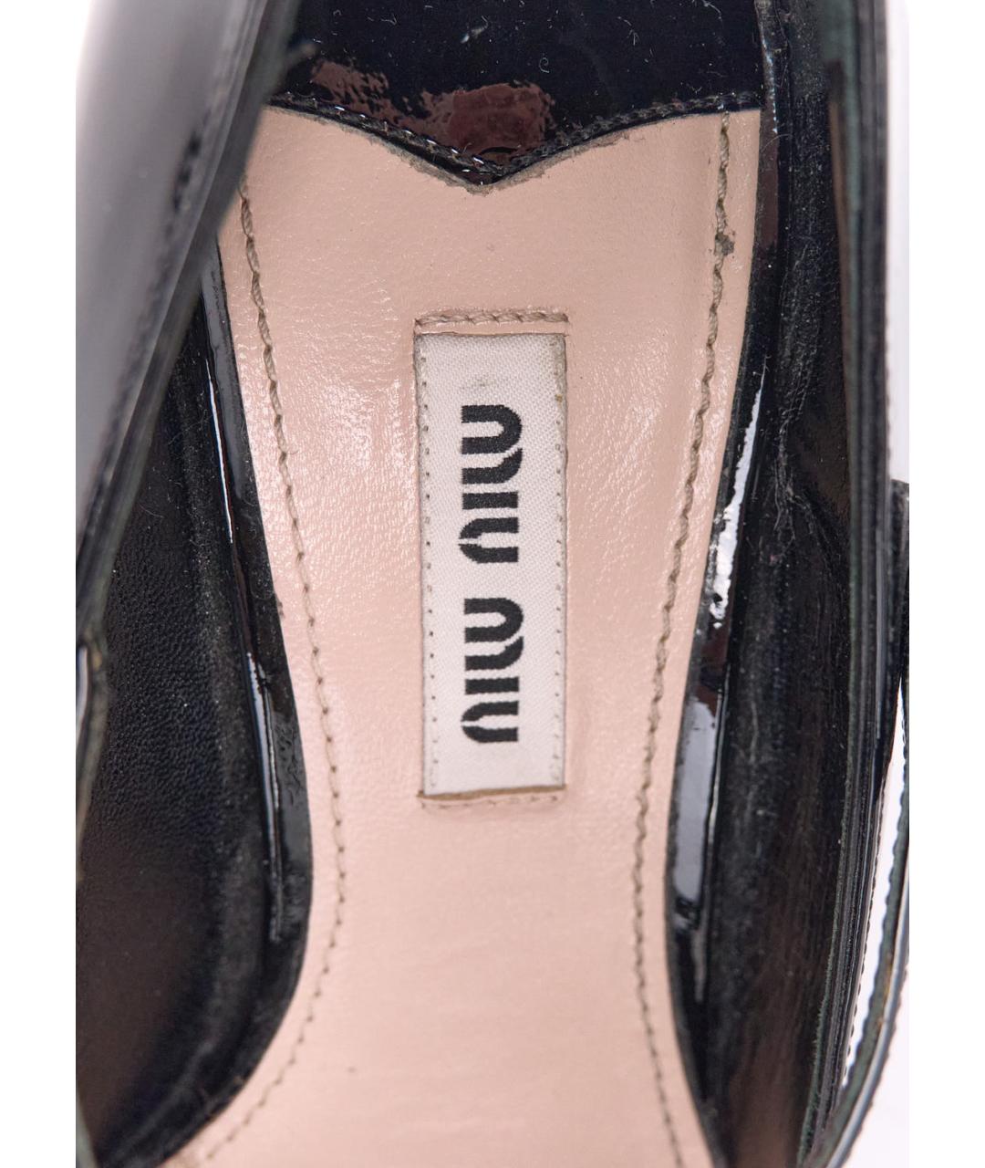 MIU MIU Черные туфли из лакированной кожи, фото 5