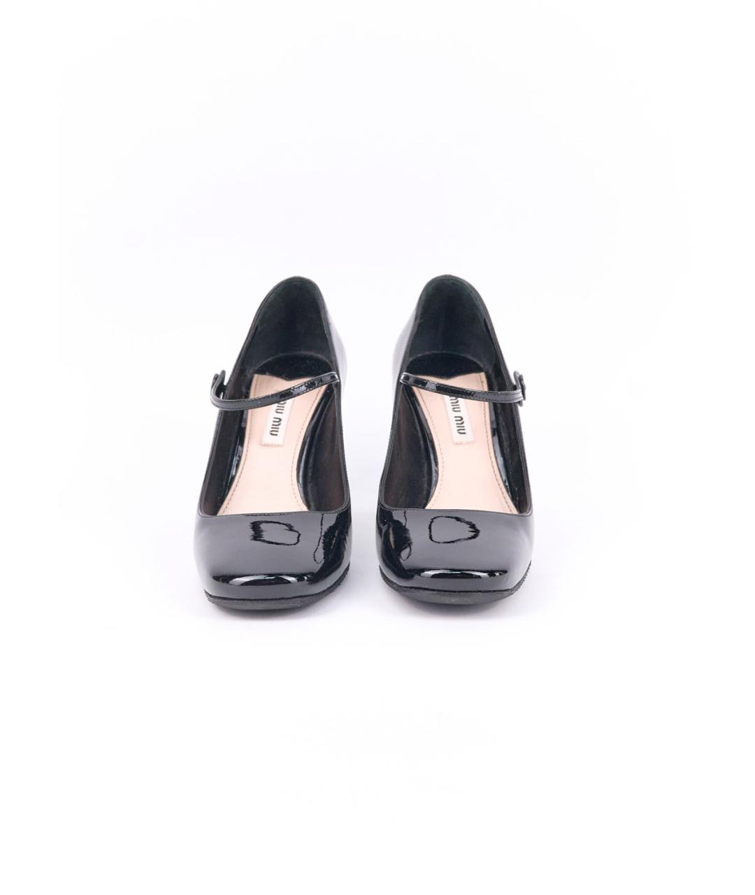 MIU MIU Черные туфли из лакированной кожи, фото 2
