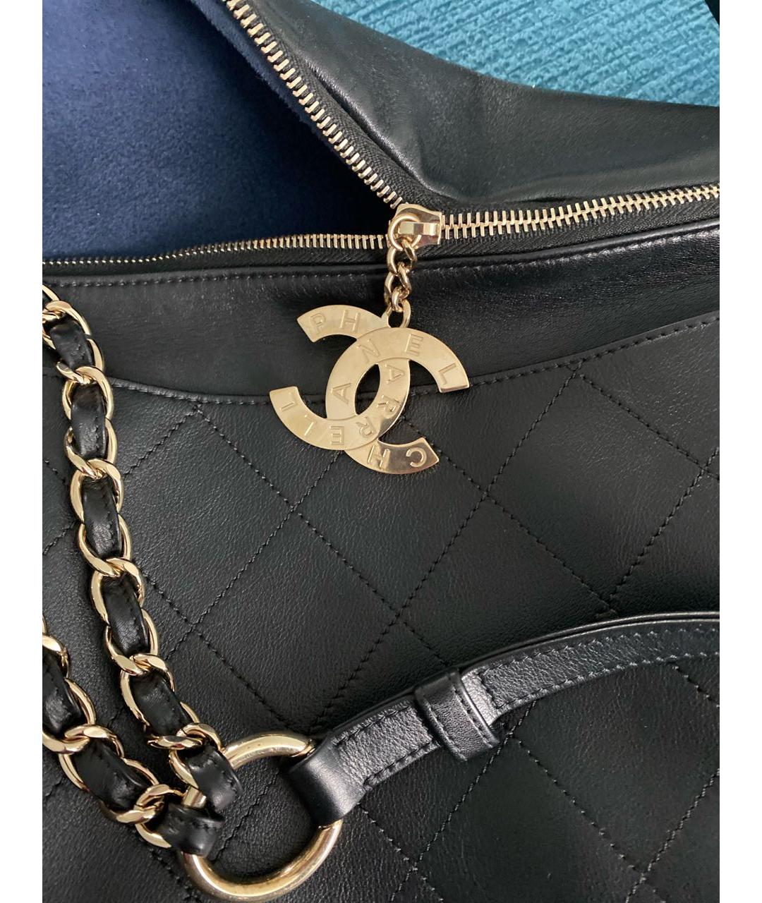 CHANEL Черная кожаная поясная сумка, фото 5