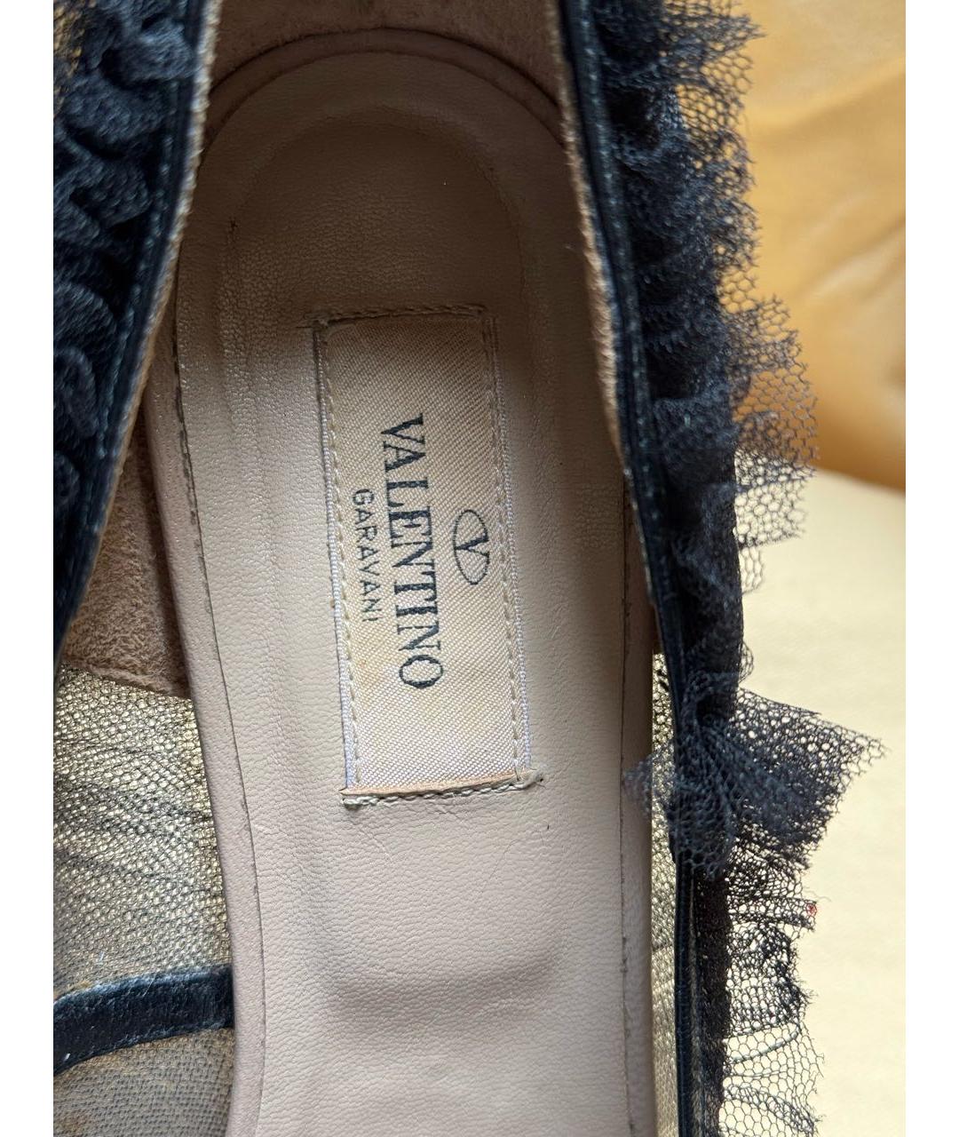 VALENTINO Черные текстильные туфли, фото 6