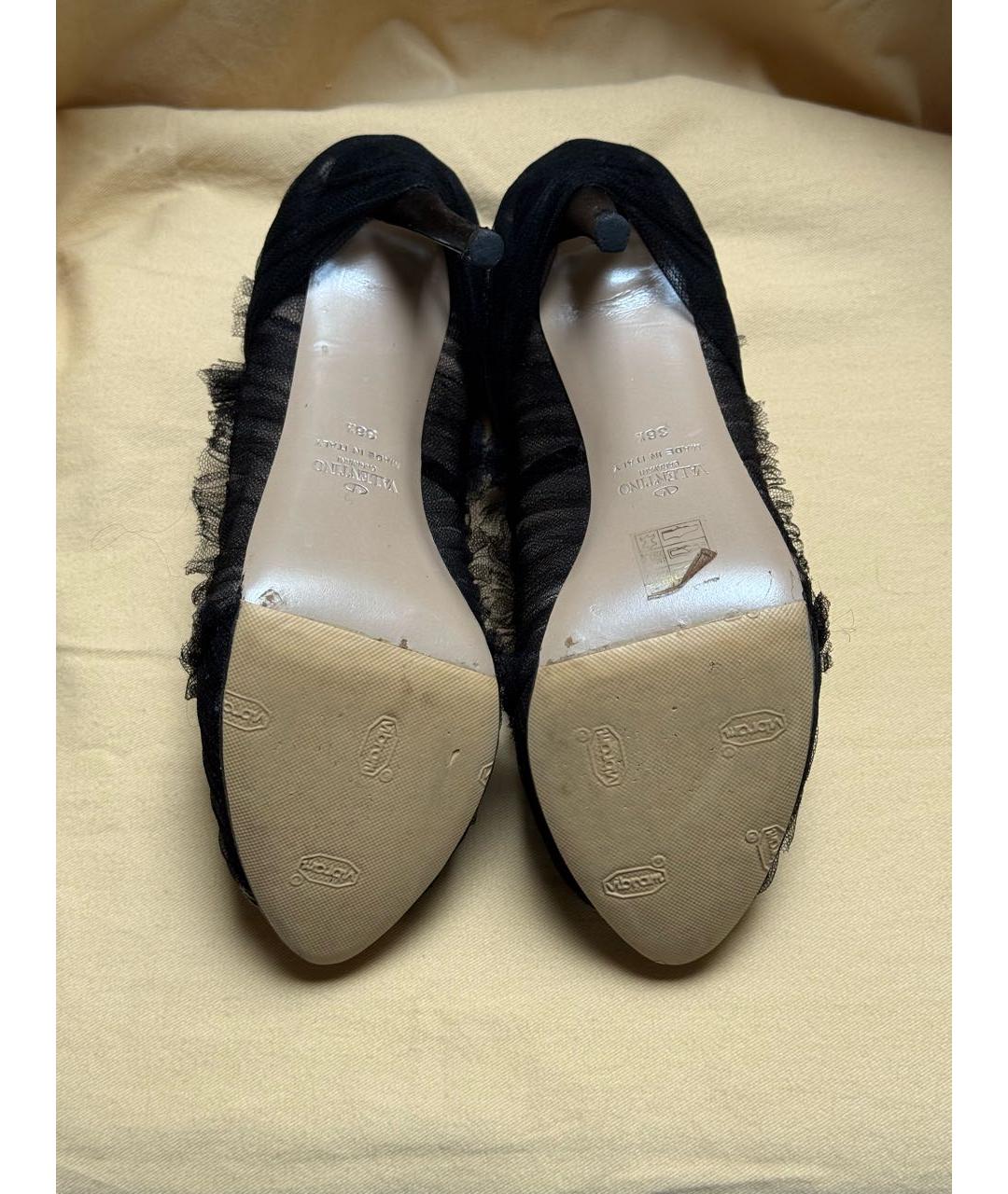 VALENTINO Черные текстильные туфли, фото 5