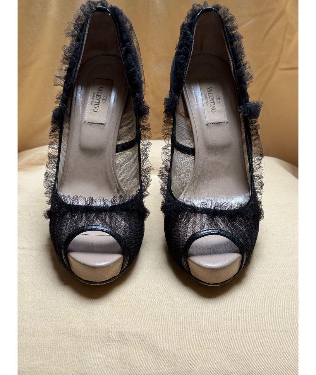 VALENTINO Черные текстильные туфли, фото 3
