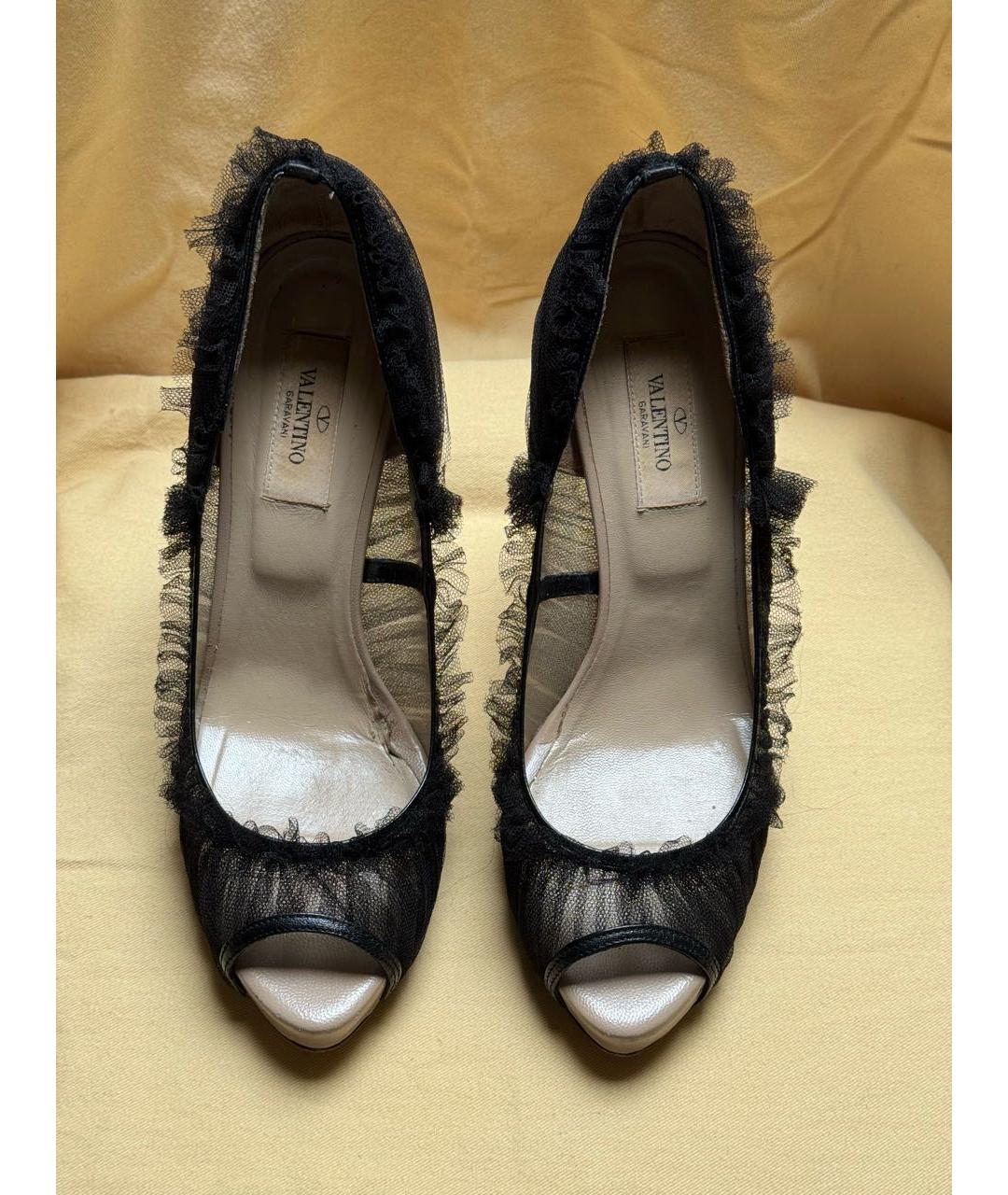 VALENTINO Черные текстильные туфли, фото 2
