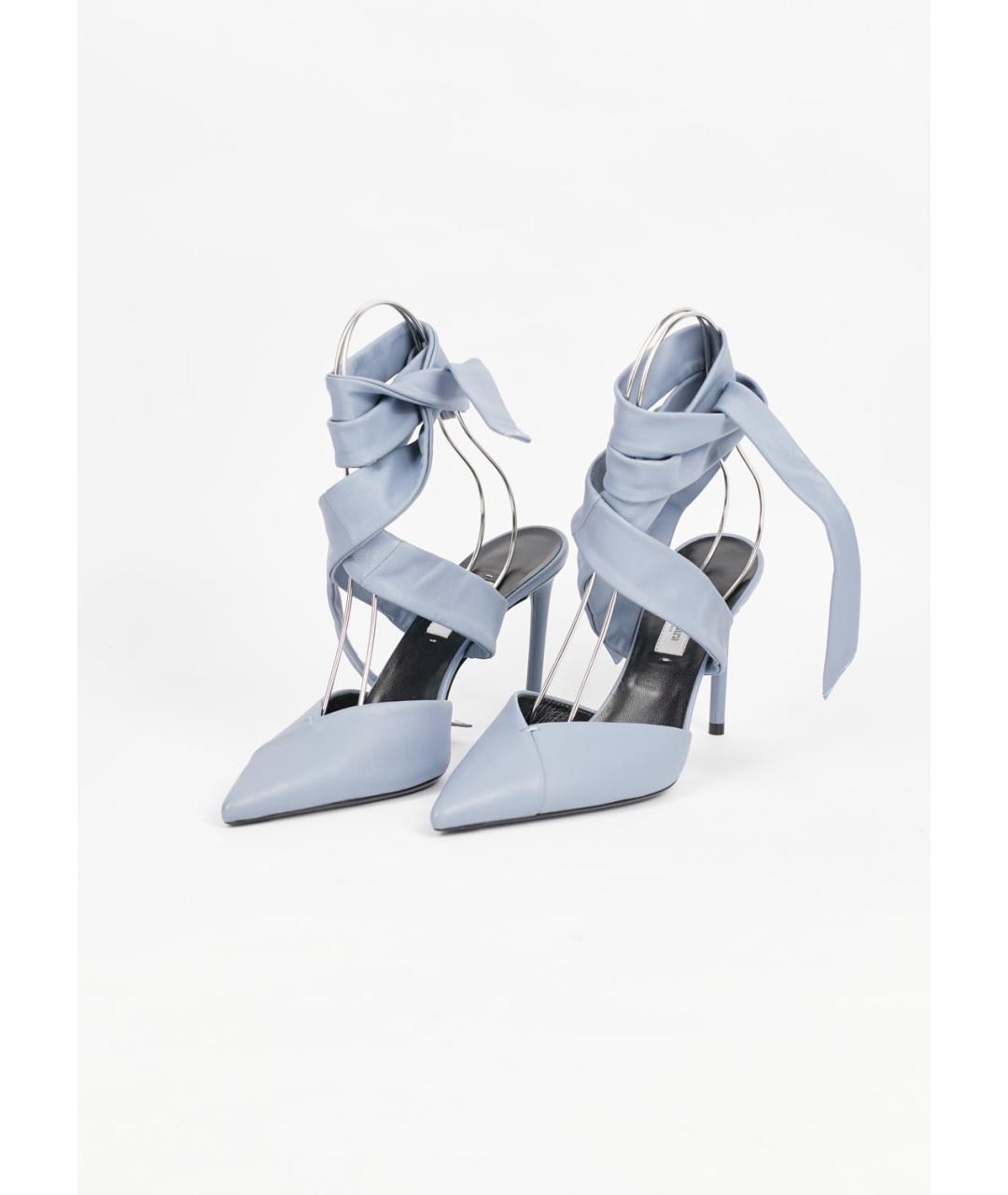 MAX MARA Серые кожаные туфли, фото 3