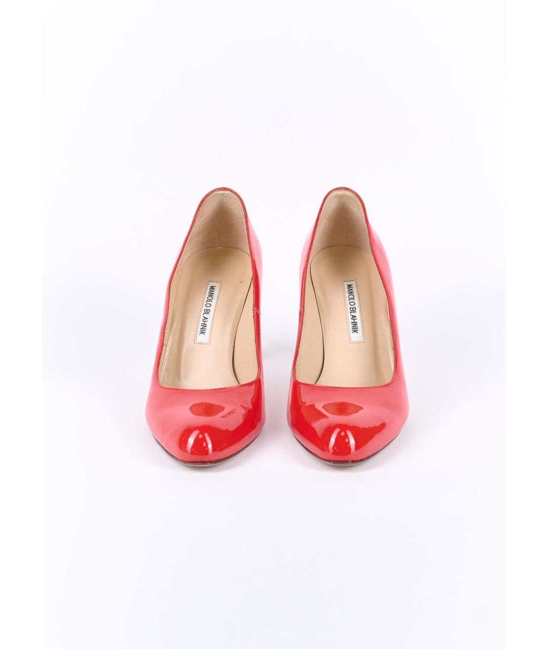 MANOLO BLAHNIK Красные туфли из лакированной кожи, фото 2