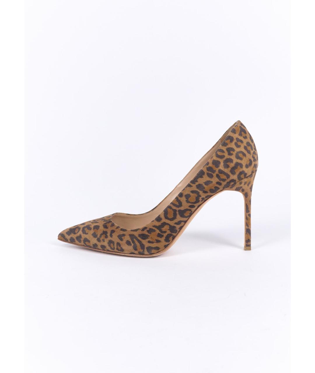 MANOLO BLAHNIK Коричневые замшевые туфли, фото 6