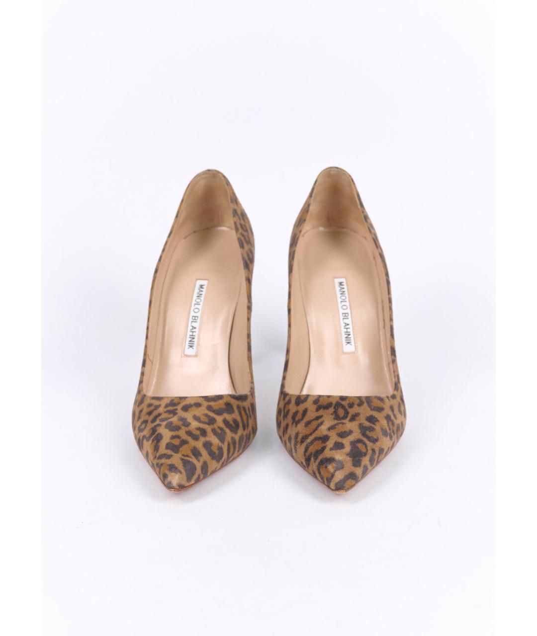 MANOLO BLAHNIK Коричневые замшевые туфли, фото 2