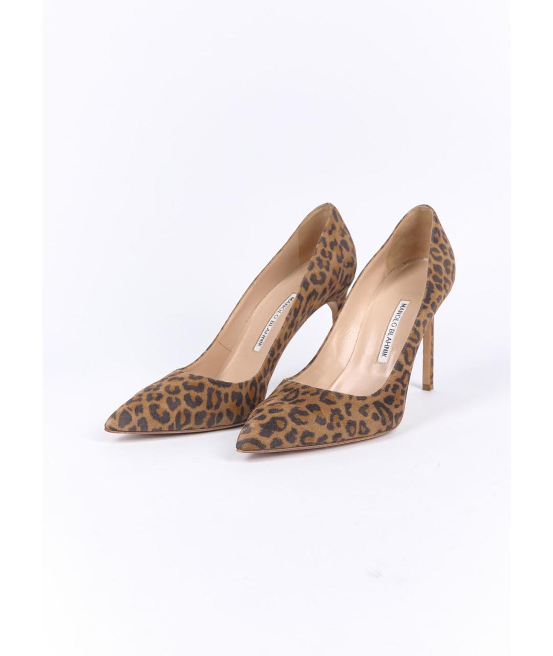 MANOLO BLAHNIK Коричневые замшевые туфли, фото 3