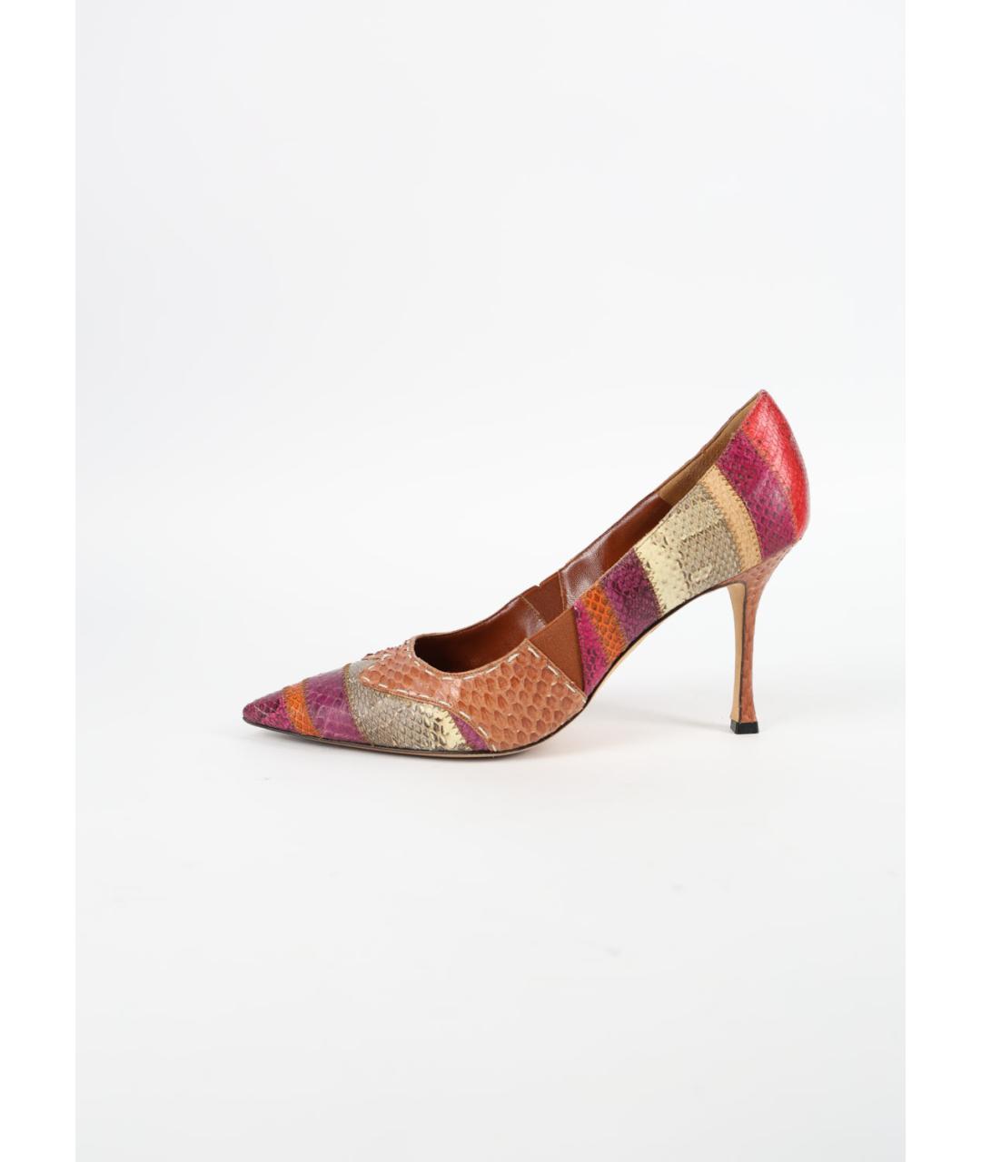 MANOLO BLAHNIK Мульти туфли из экзотической кожи, фото 6
