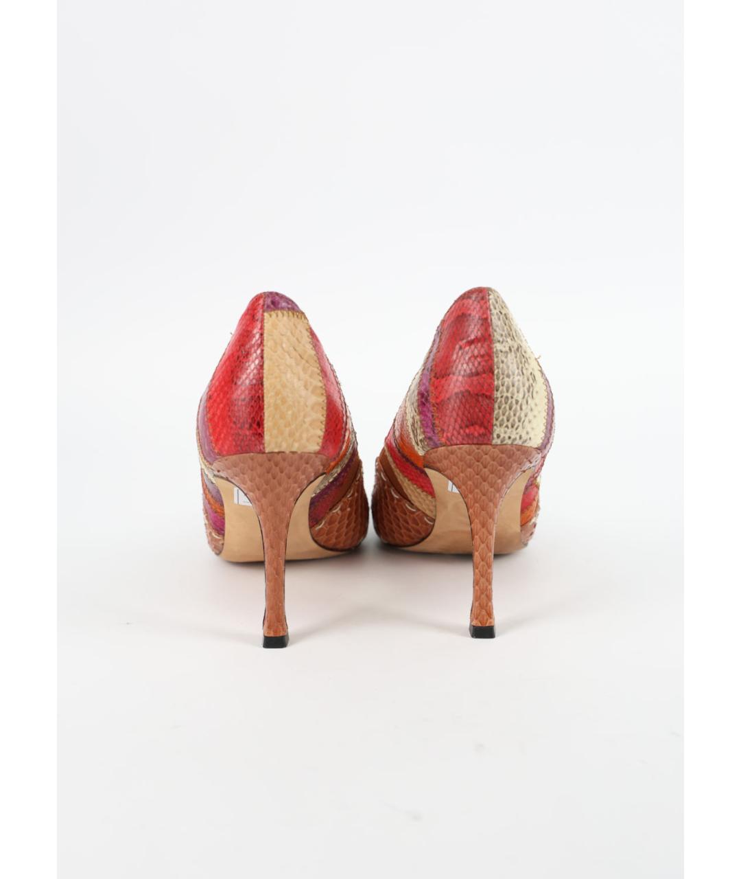 MANOLO BLAHNIK Мульти туфли из экзотической кожи, фото 4