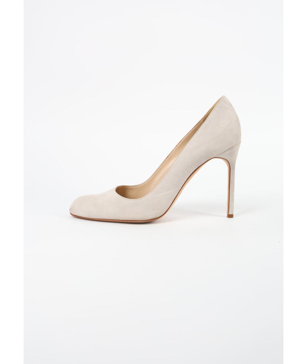 MANOLO BLAHNIK Серые замшевые туфли, фото 6