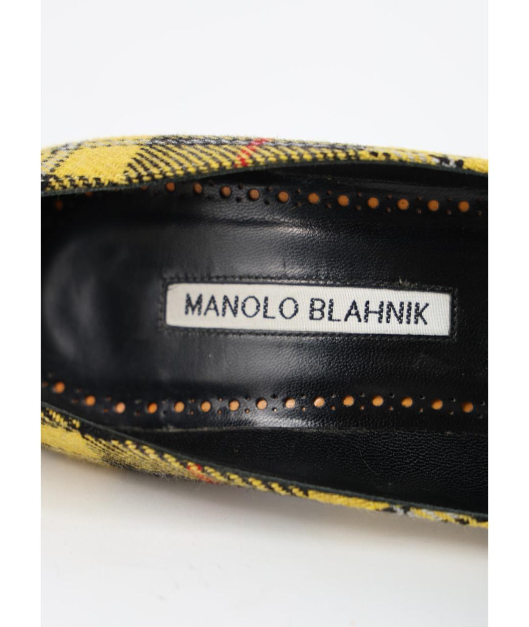 MANOLO BLAHNIK Мульти текстильные туфли, фото 5