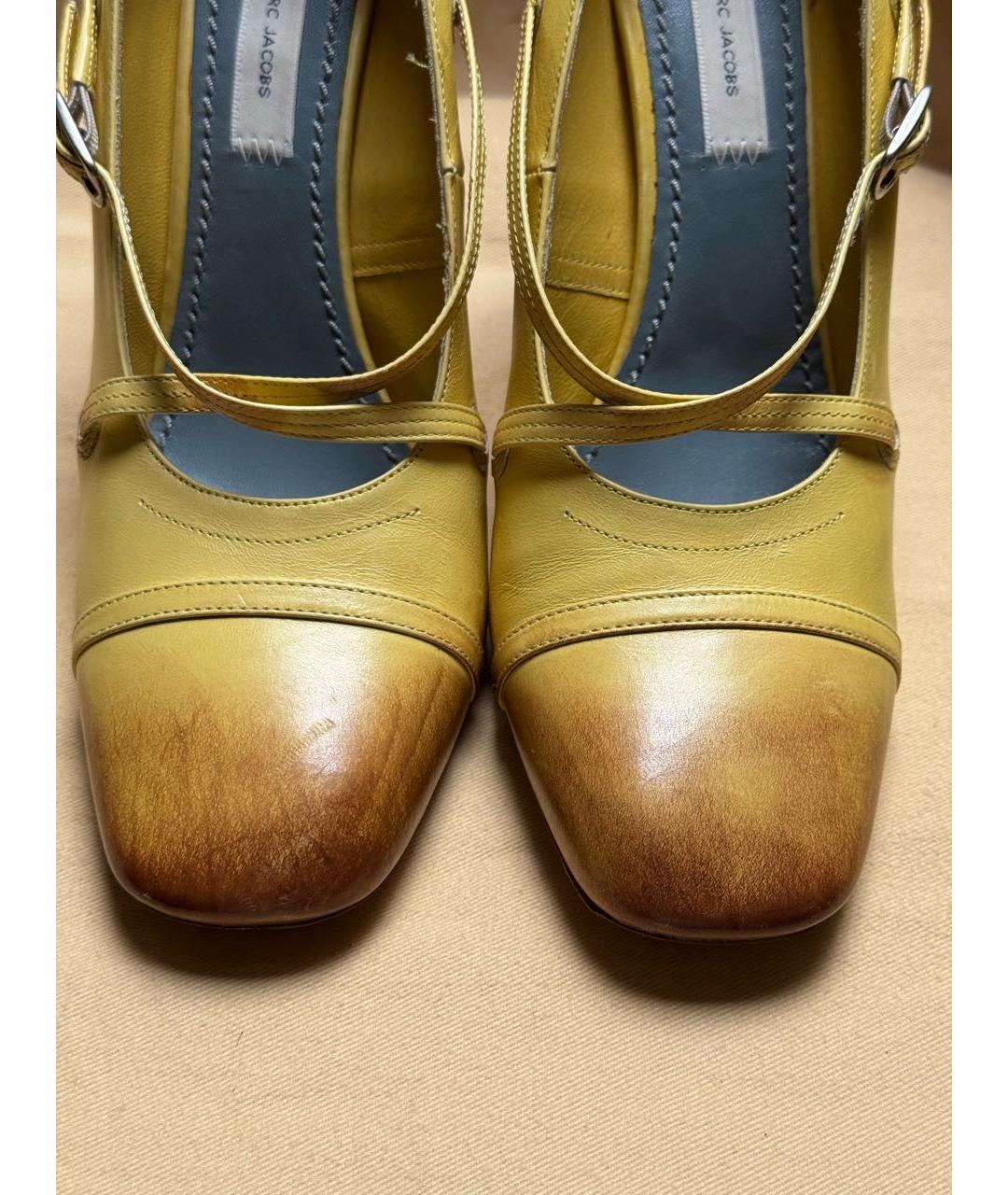 MARC JACOBS Желтые кожаные туфли, фото 5