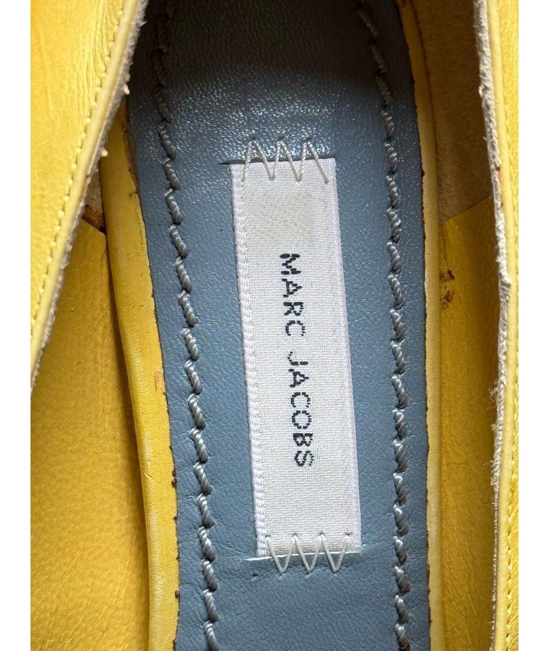 MARC JACOBS Желтые кожаные туфли, фото 6
