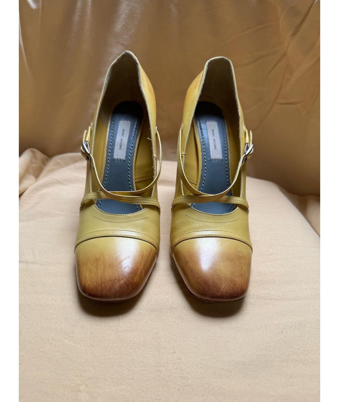 MARC JACOBS Желтые кожаные туфли, фото 3