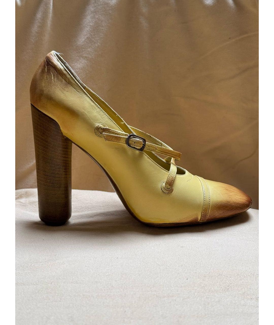 MARC JACOBS Желтые кожаные туфли, фото 8