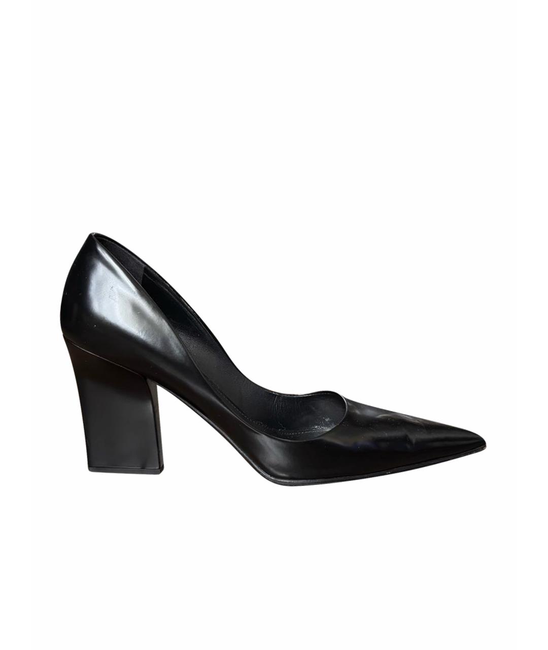 PRADA Черные кожаные туфли, фото 1
