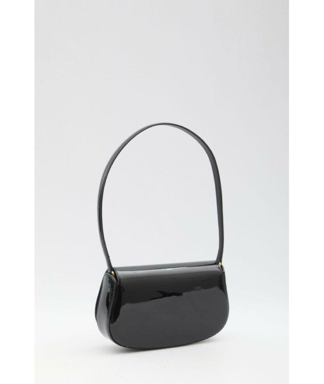 SAINT LAURENT Черная сумка с короткими ручками из лакированной кожи, фото 2