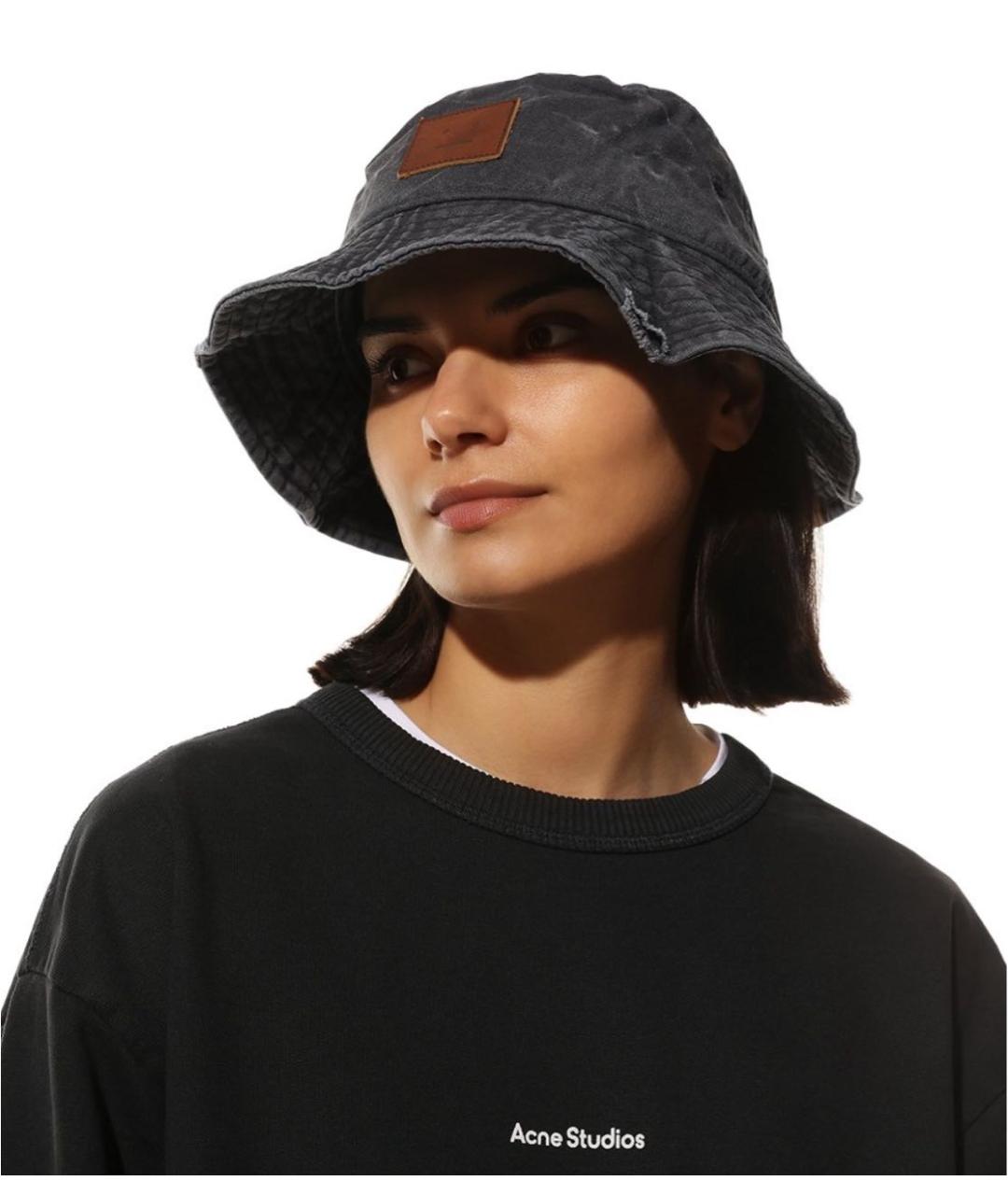 ACNE STUDIOS Серая хлопковая панама, фото 3