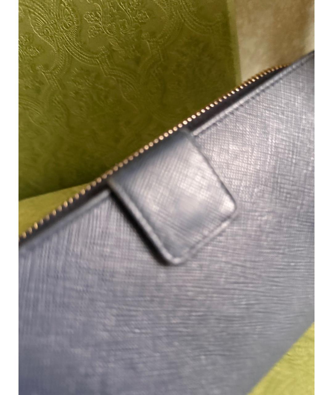 PRADA Темно-синий кожаный кошелек, фото 7