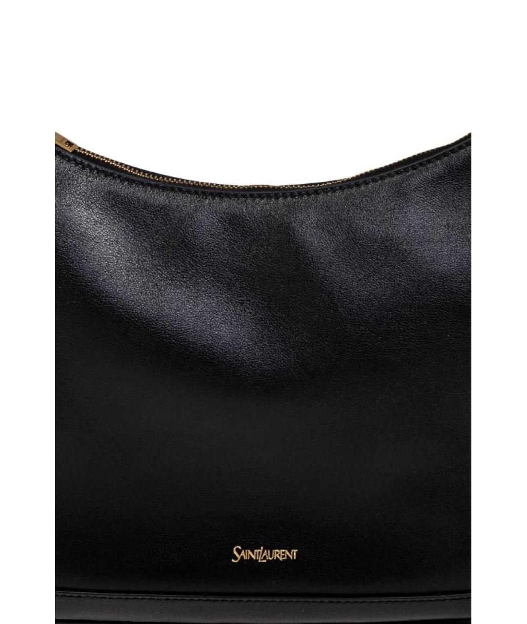 SAINT LAURENT Черная кожаная сумка тоут, фото 5