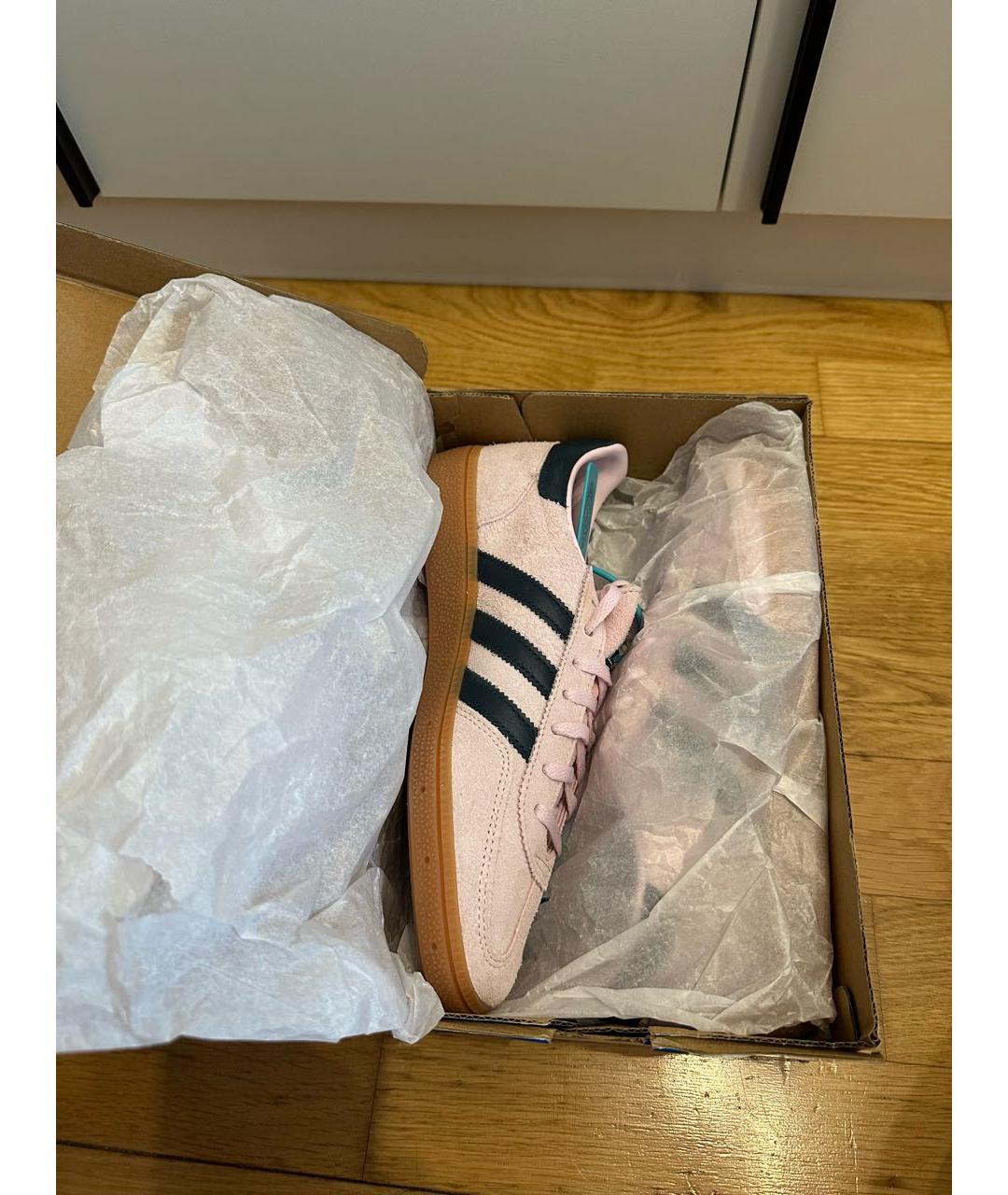 ADIDAS Розовые замшевые кроссовки, фото 6