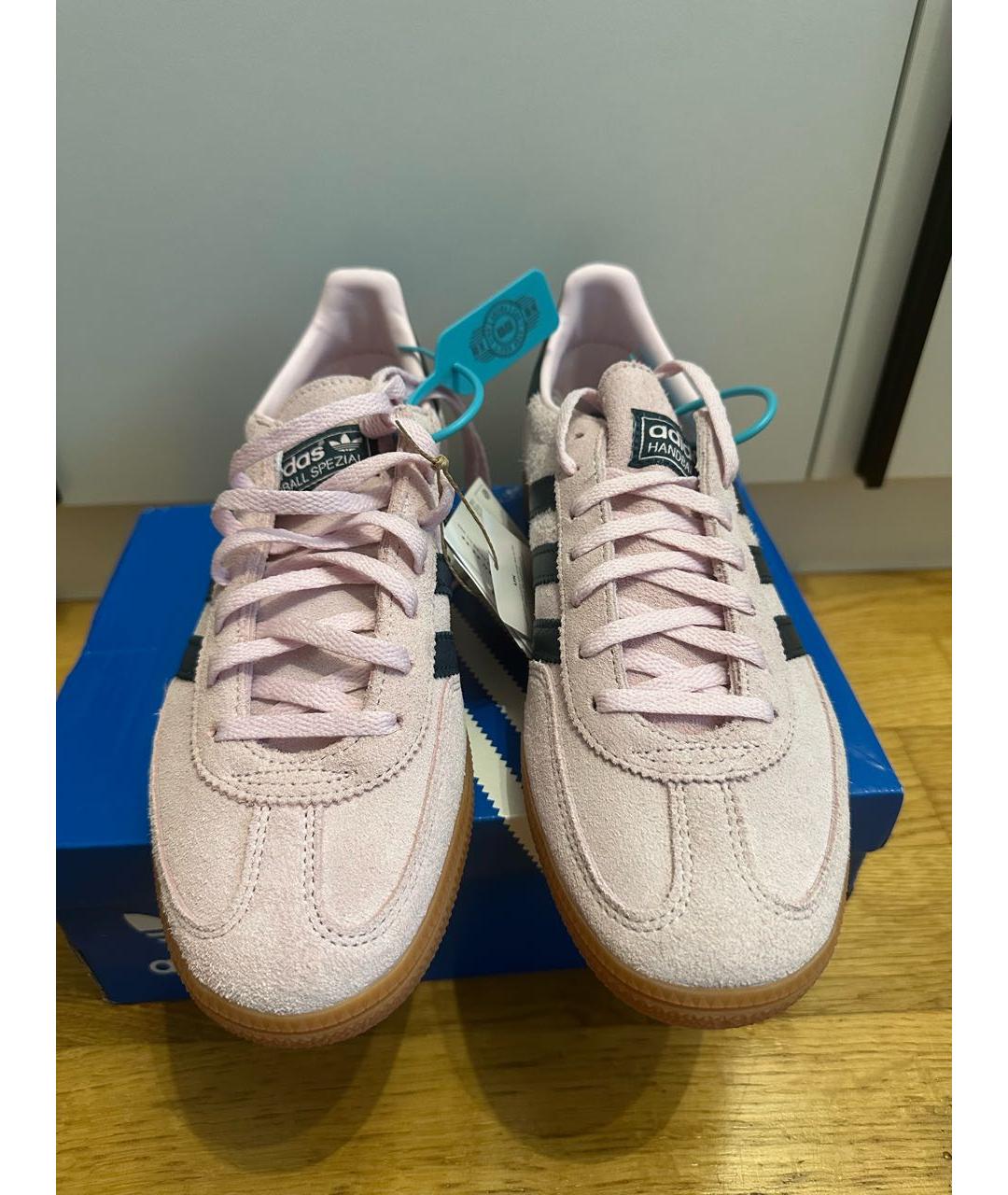ADIDAS Розовые замшевые кроссовки, фото 2