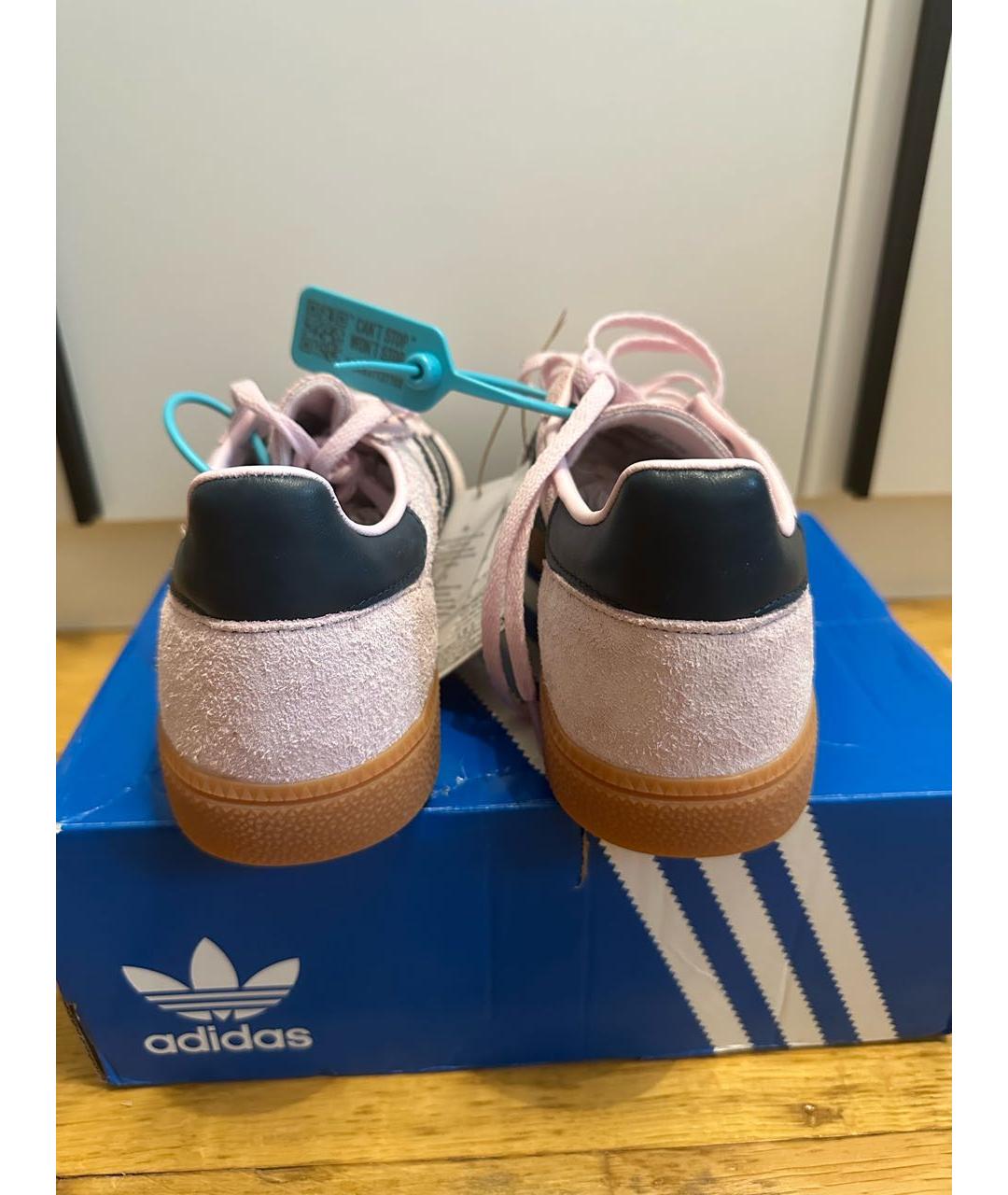 ADIDAS Розовые замшевые кроссовки, фото 4