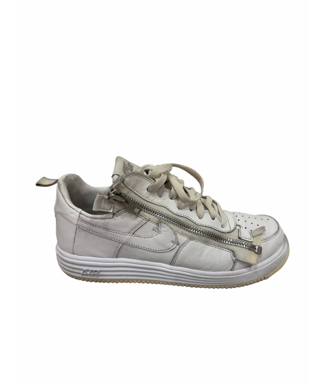 NIKE Белые кожаные низкие кроссовки / кеды, фото 1