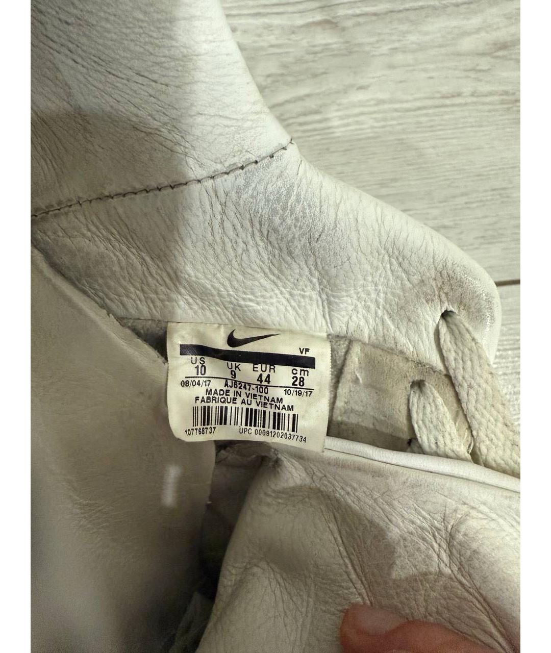 NIKE Белые кожаные низкие кроссовки / кеды, фото 6