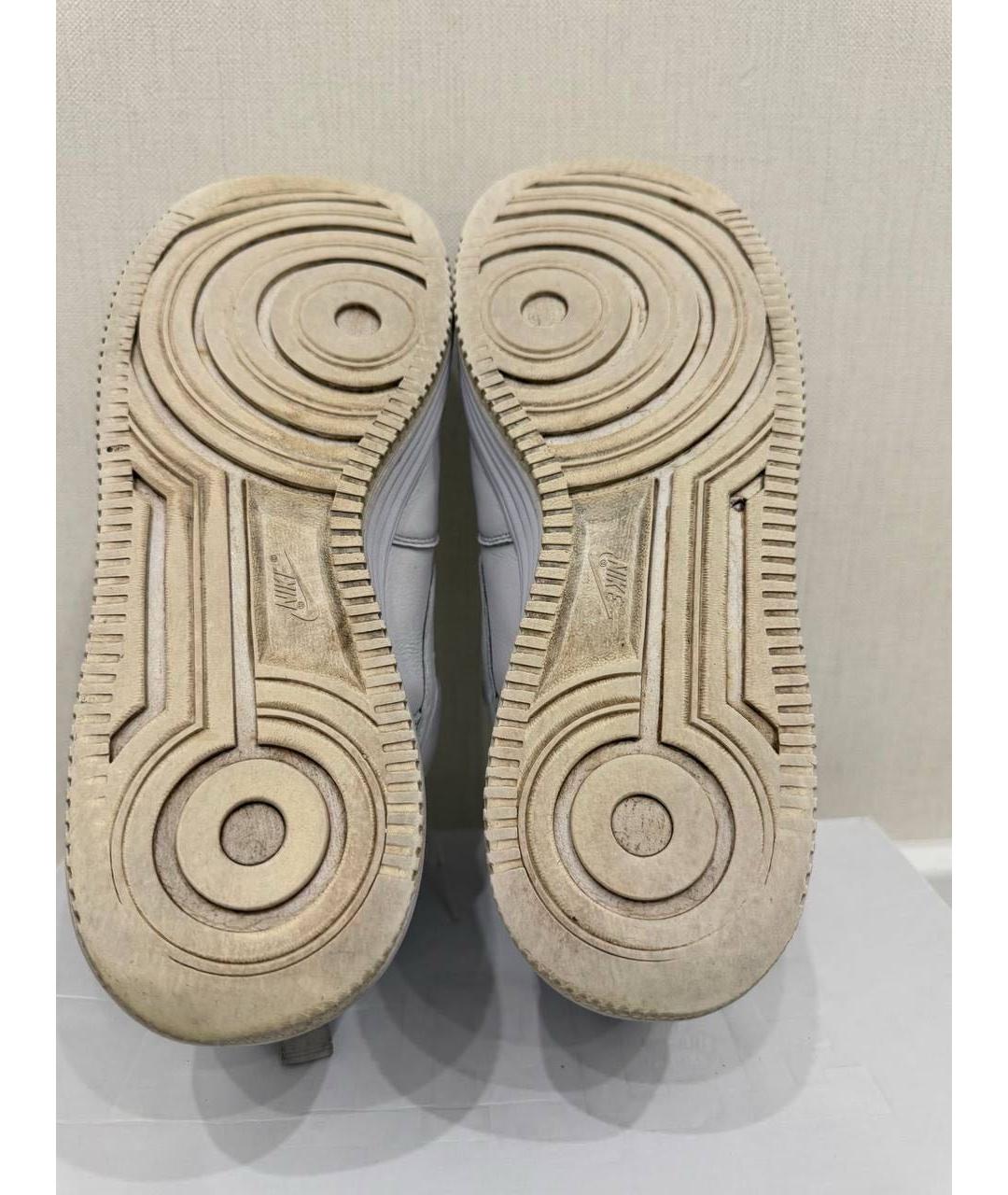 NIKE Белые кожаные низкие кроссовки / кеды, фото 5