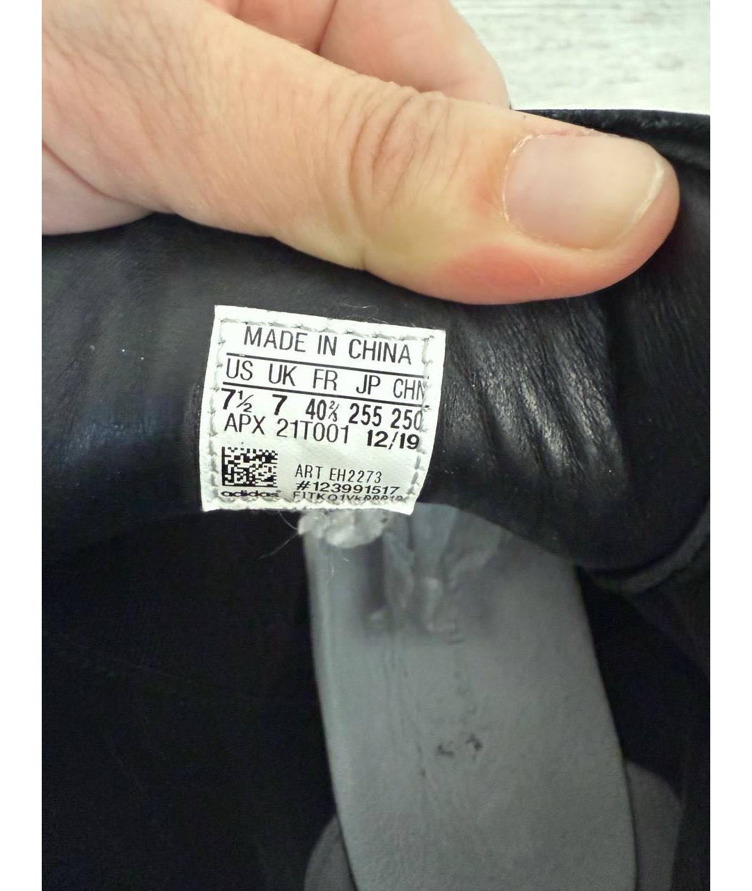 Y-3 Черные кожаные высокие кроссовки / кеды, фото 5