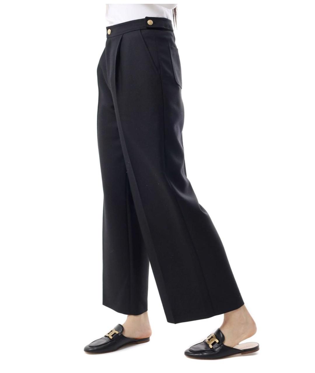 CELINE Черные шерстяные брюки широкие, фото 4