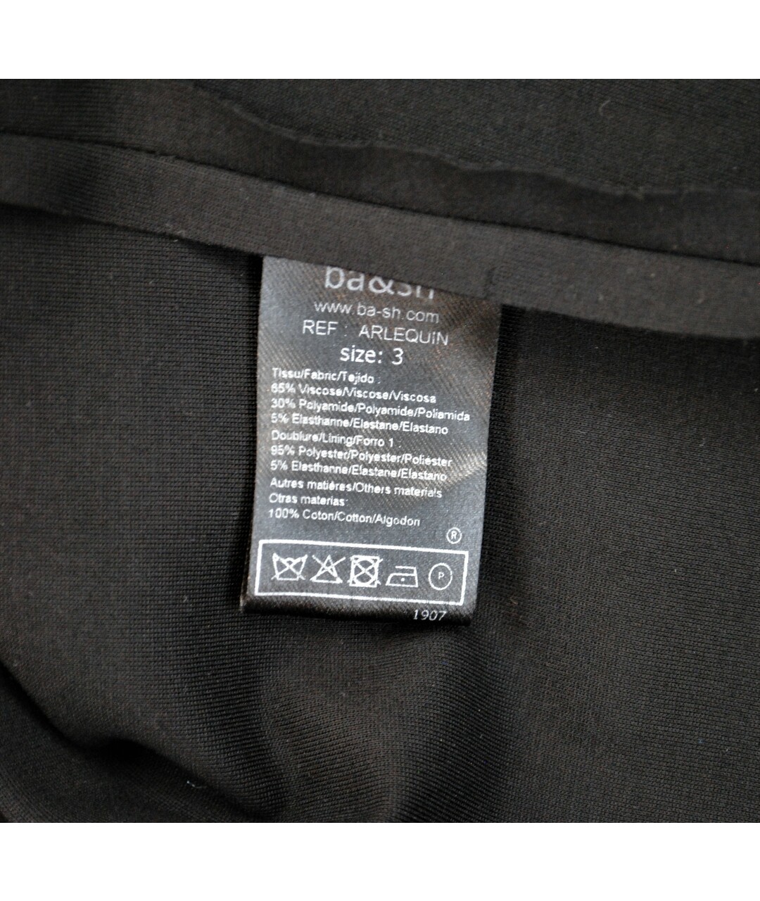 BA&SH Черное вискозное повседневное платье, фото 8