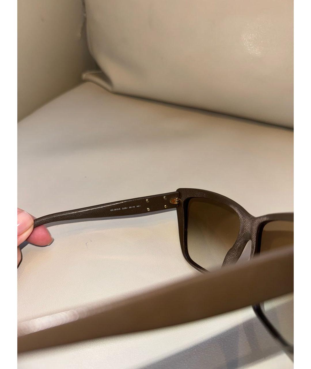 GUCCI Бежевые солнцезащитные очки, фото 2