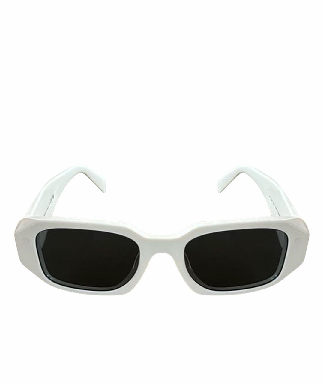 PRADA Белые пластиковые солнцезащитные очки, фото 1