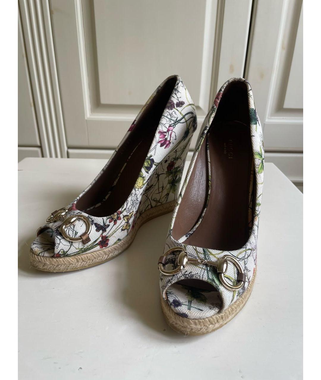 GUCCI Мульти текстильные босоножки, фото 2