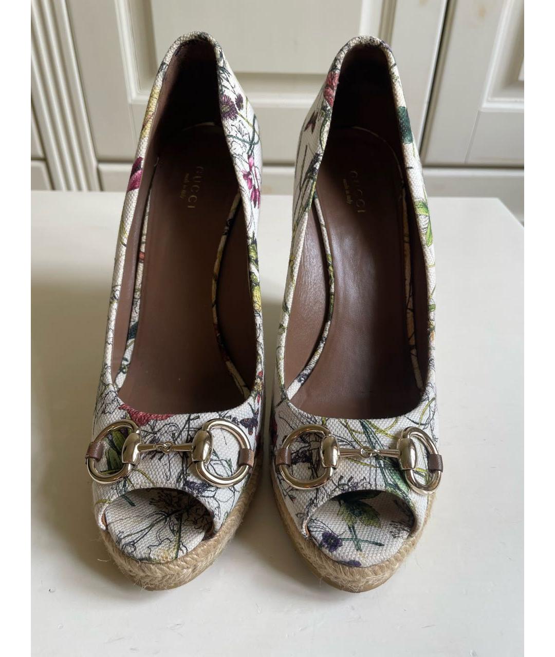 GUCCI Мульти текстильные босоножки, фото 3