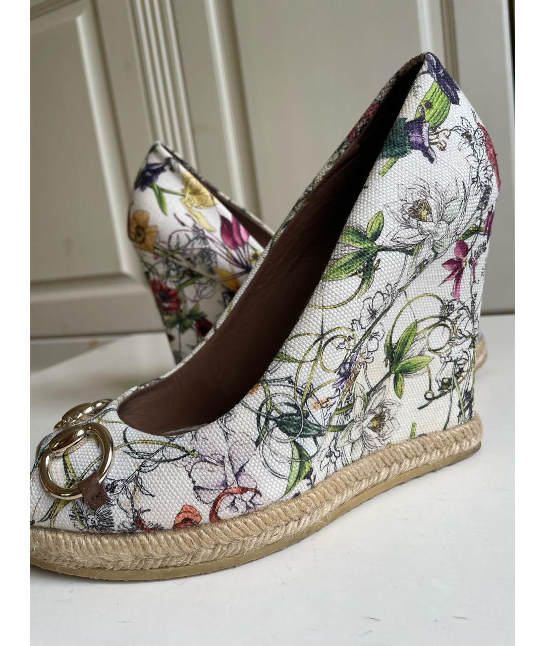 GUCCI Мульти текстильные босоножки, фото 8