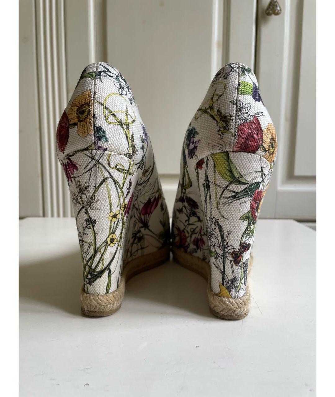 GUCCI Мульти текстильные босоножки, фото 4