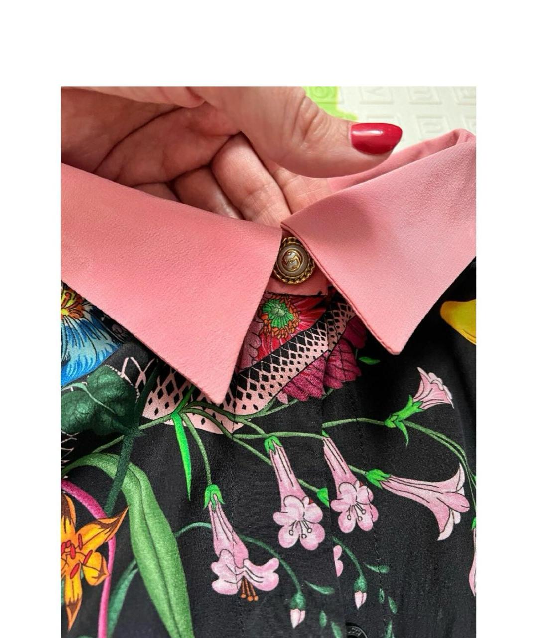 GUCCI Мульти шелковое платье, фото 5