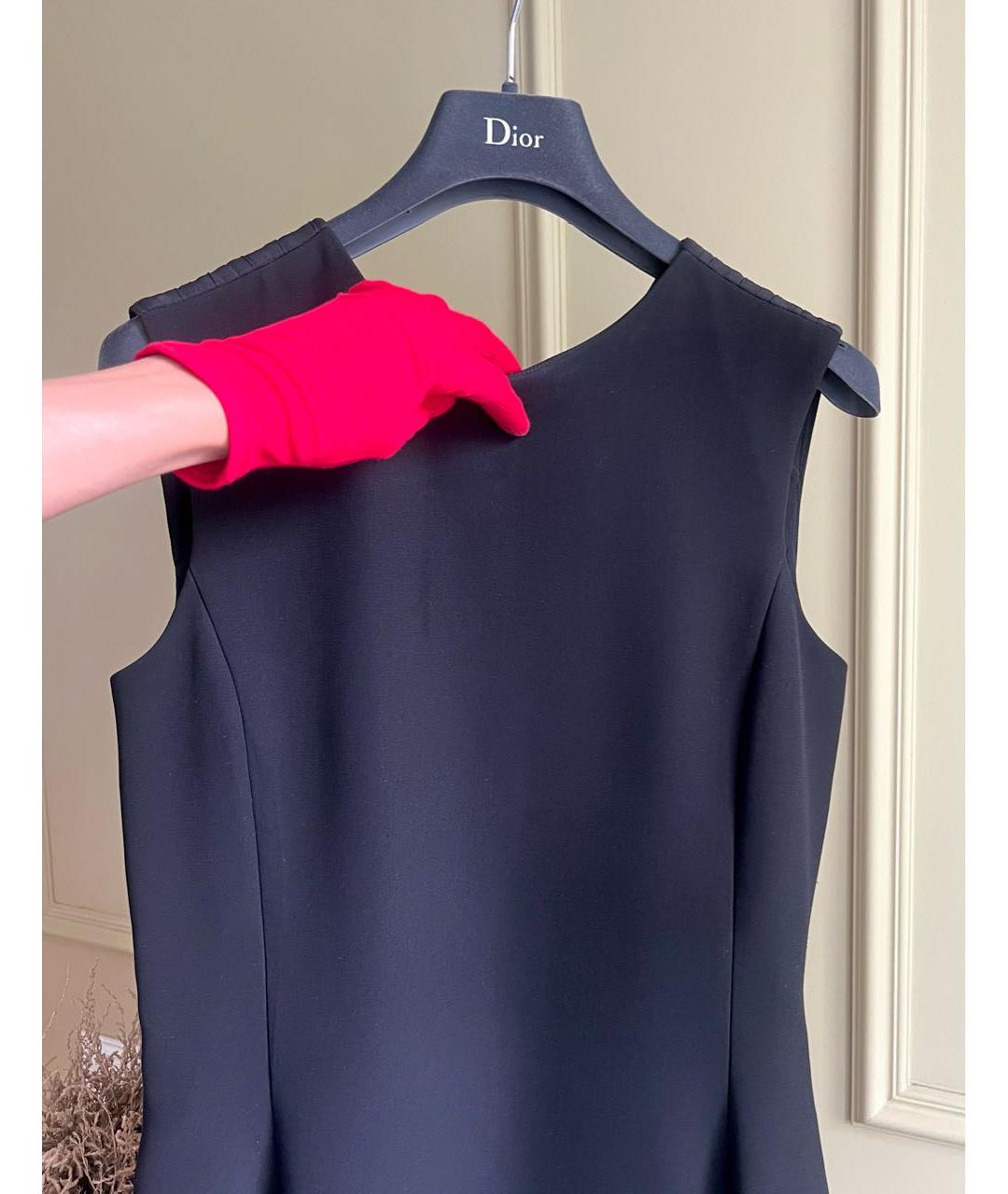 CHRISTIAN DIOR Черное шелковое повседневное платье, фото 2