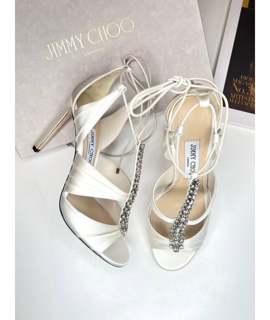 JIMMY CHOO Белые босоножки, фото 6