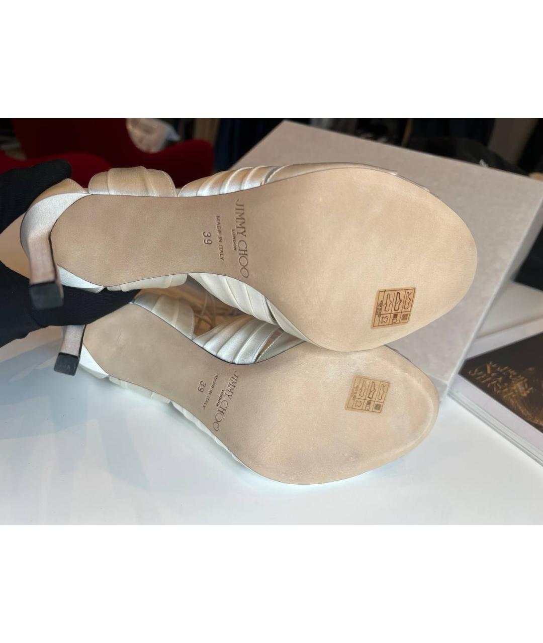 JIMMY CHOO Белые босоножки, фото 5