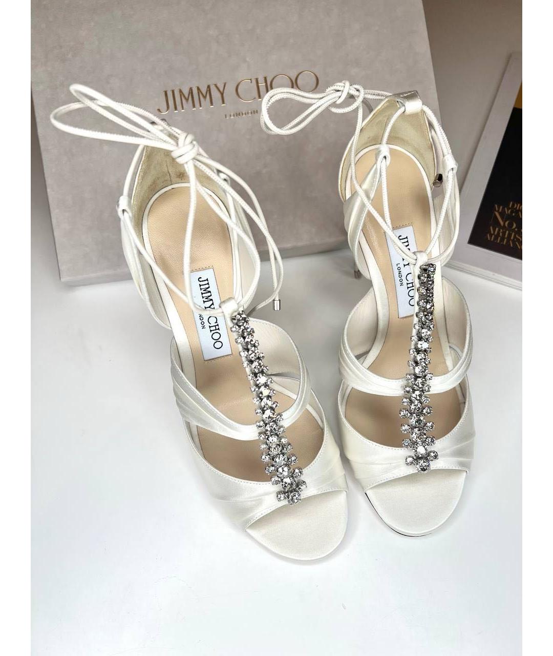 JIMMY CHOO Белые босоножки, фото 4