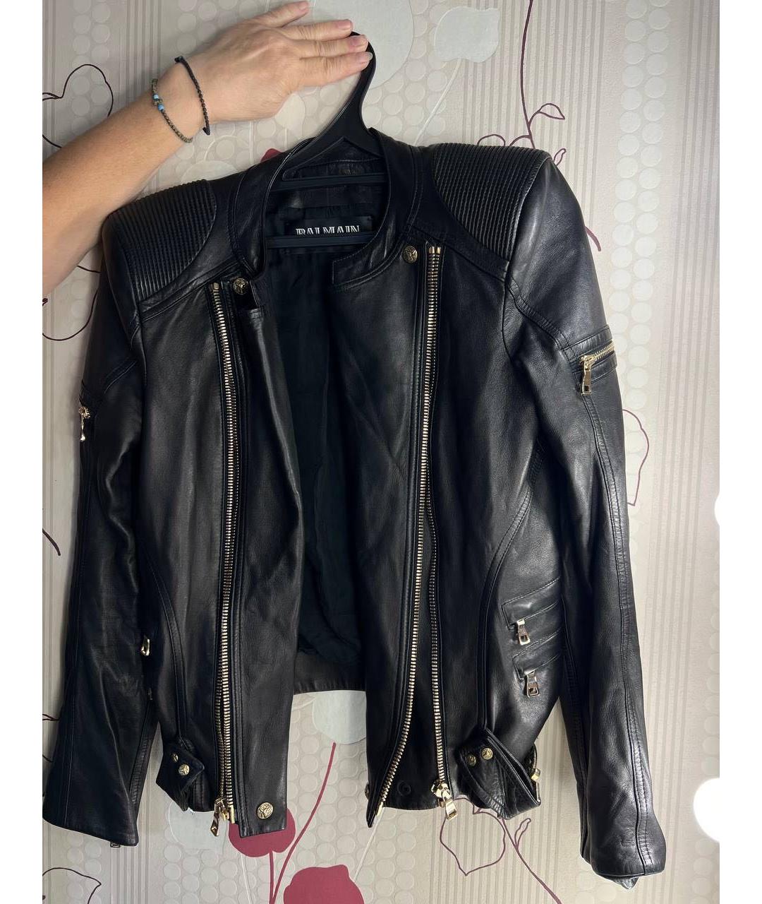 BALMAIN Черная кожаная куртка, фото 6