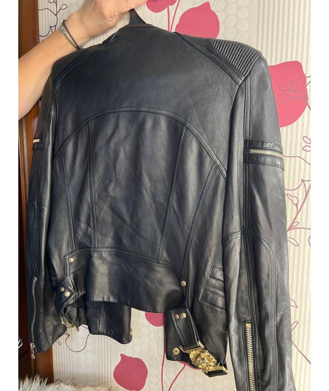 BALMAIN Черная кожаная куртка, фото 2