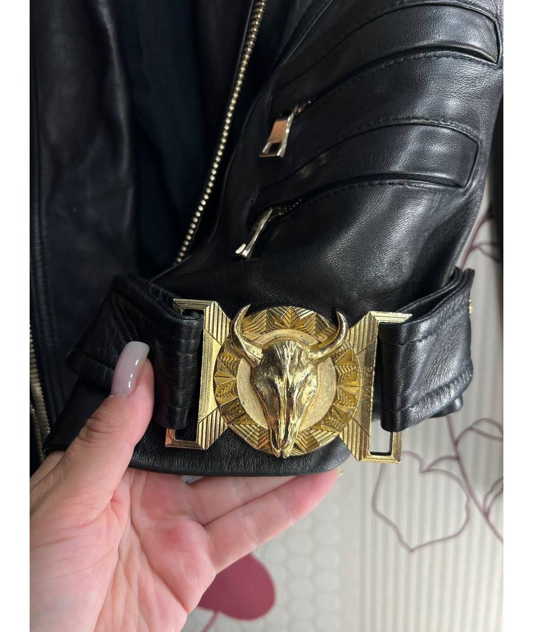 BALMAIN Черная кожаная куртка, фото 5
