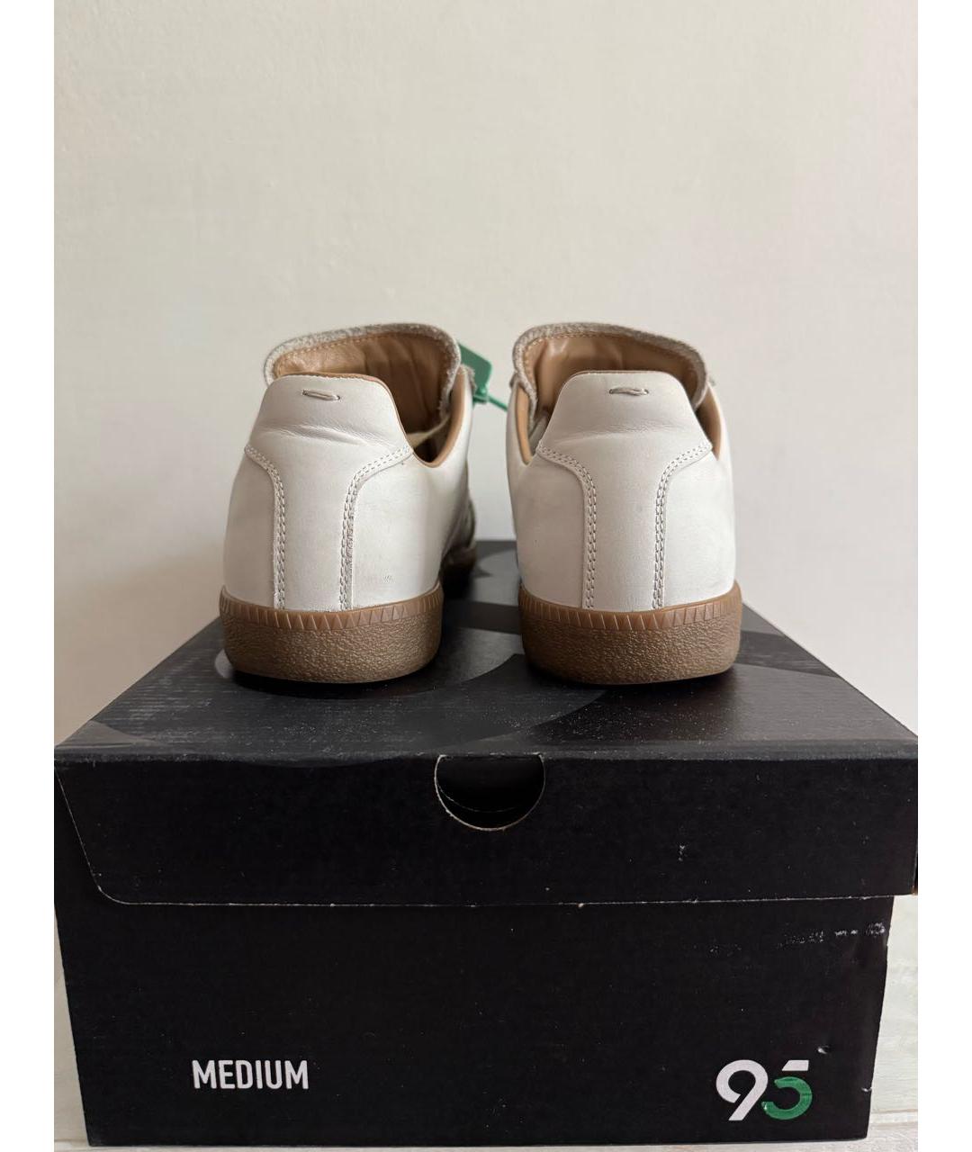 MAISON MARGIELA Белые кожаные кеды, фото 4