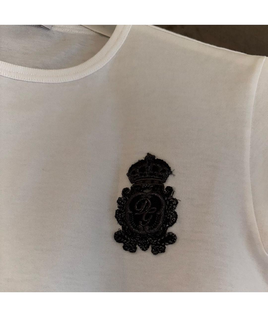 DOLCE&GABBANA Белая хлопковая детская футболка, фото 3